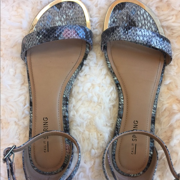 Call It Spring Shoes - Snake print sandals